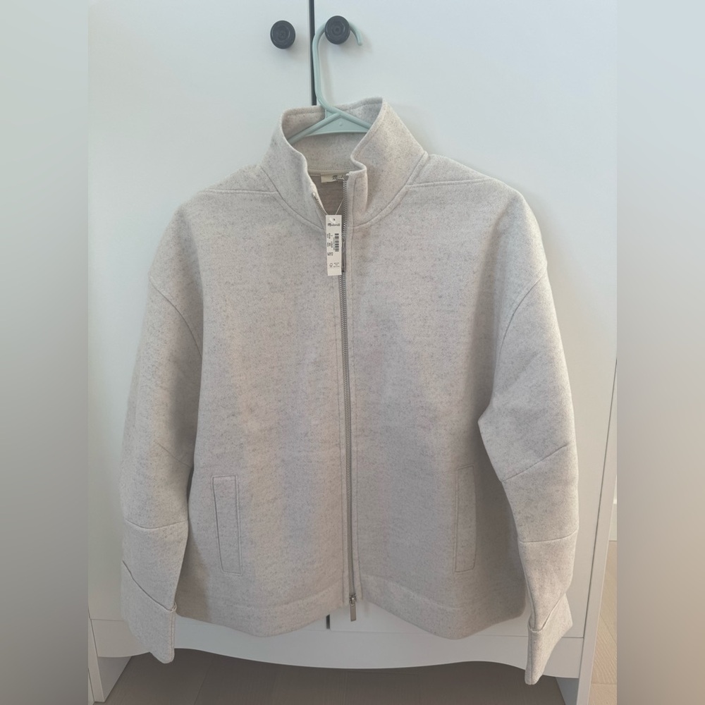 Madewell Light Gray Zip-Up Jacket